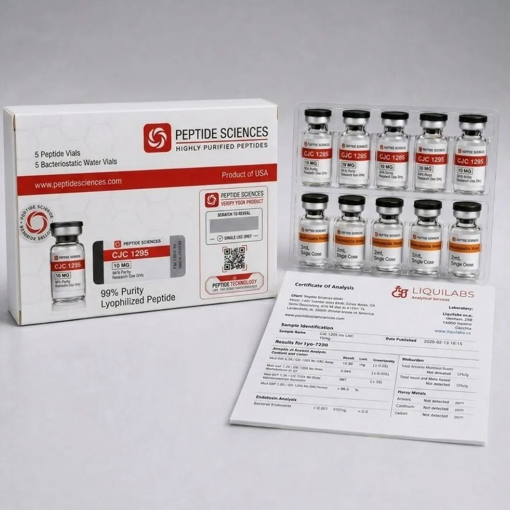 Peptide Sciences CJC-1295 No DAC 10 MG (5 Flakon + 5 Solüsyon)