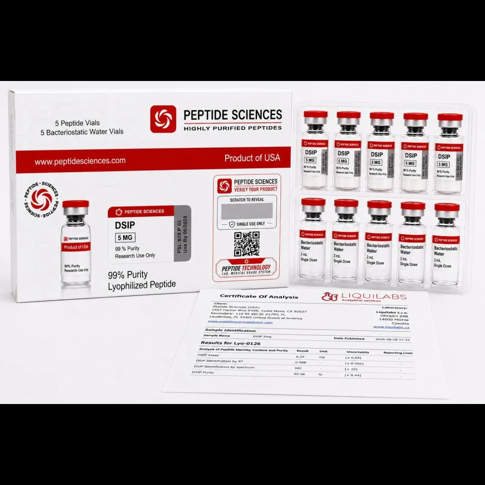 Peptide Sciences DSIP 5 MG (5 Flakon + 5 Solüsyon)