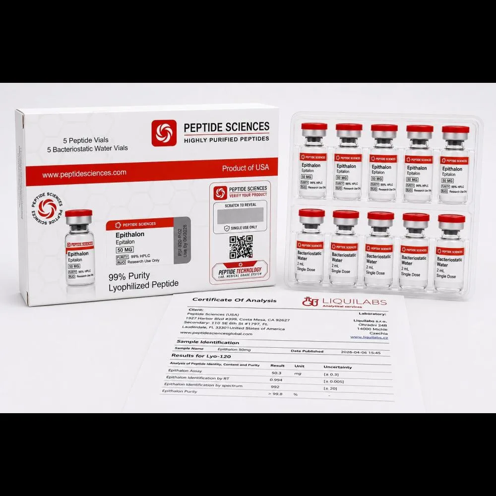 Peptide Sciences Epithalon 50 MG (5 Flakon + 5 Solüsyon)