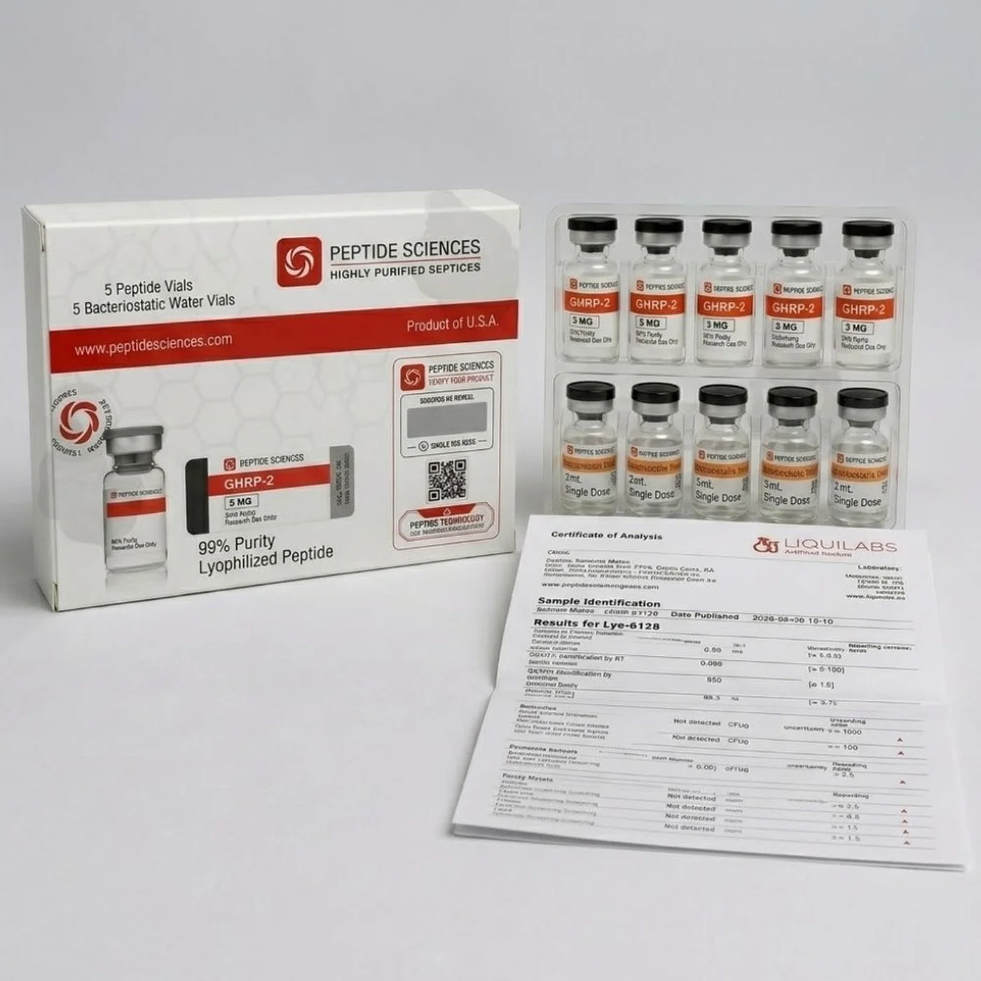 Peptide Sciences GHRP-2 5 MG (5 Flakon + 5 Solüsyon)