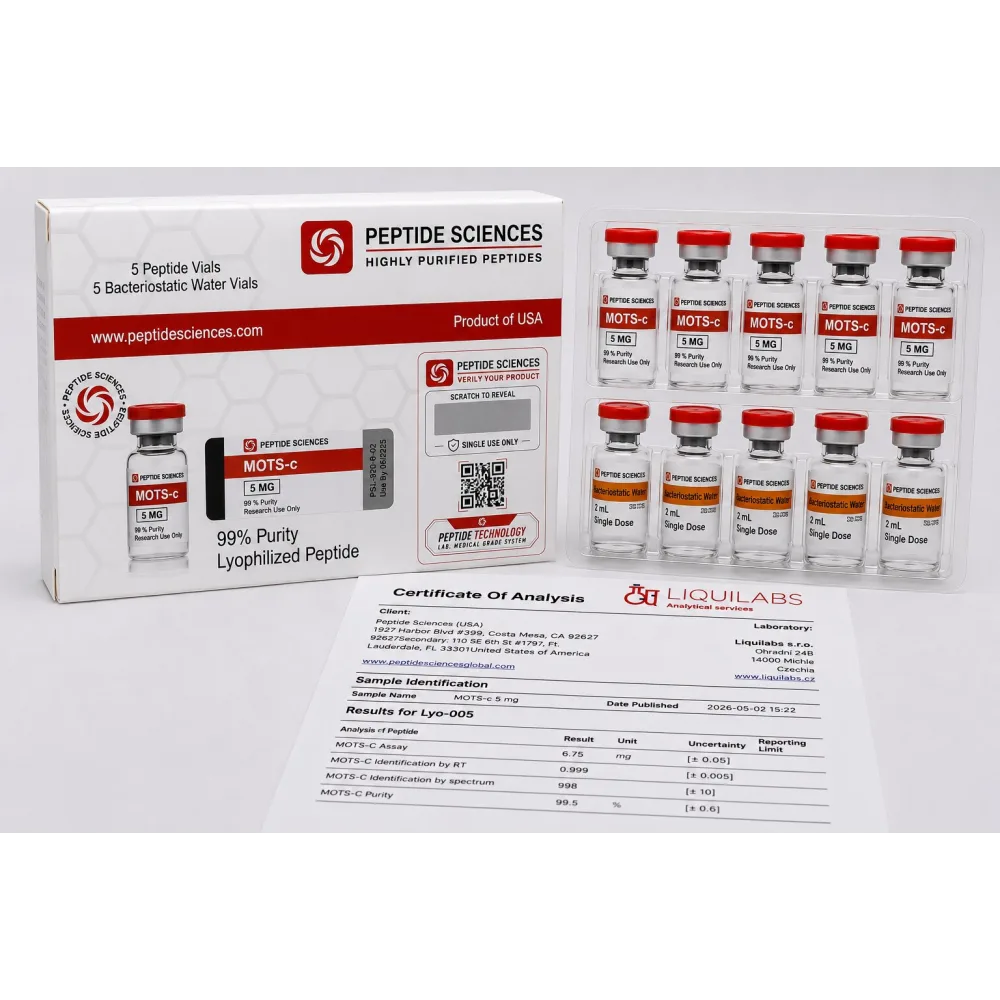 Peptide Sciences MOTS-c 5 MG (5 Flakon + 5 Solüsyon)