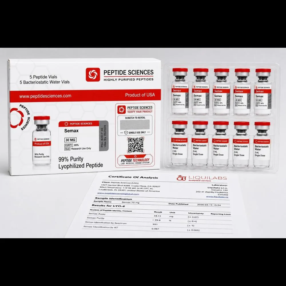 Peptide Sciences Semax 30 MG (5 Flakon + 5 Solüsyon)