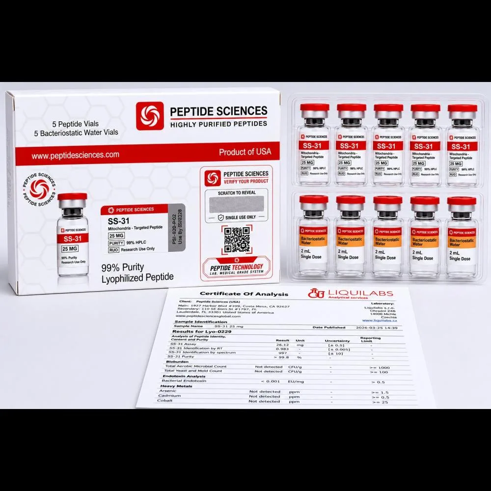 Peptide Sciences SS-31 25 MG (5 Flakon + 5 Solüsyon)