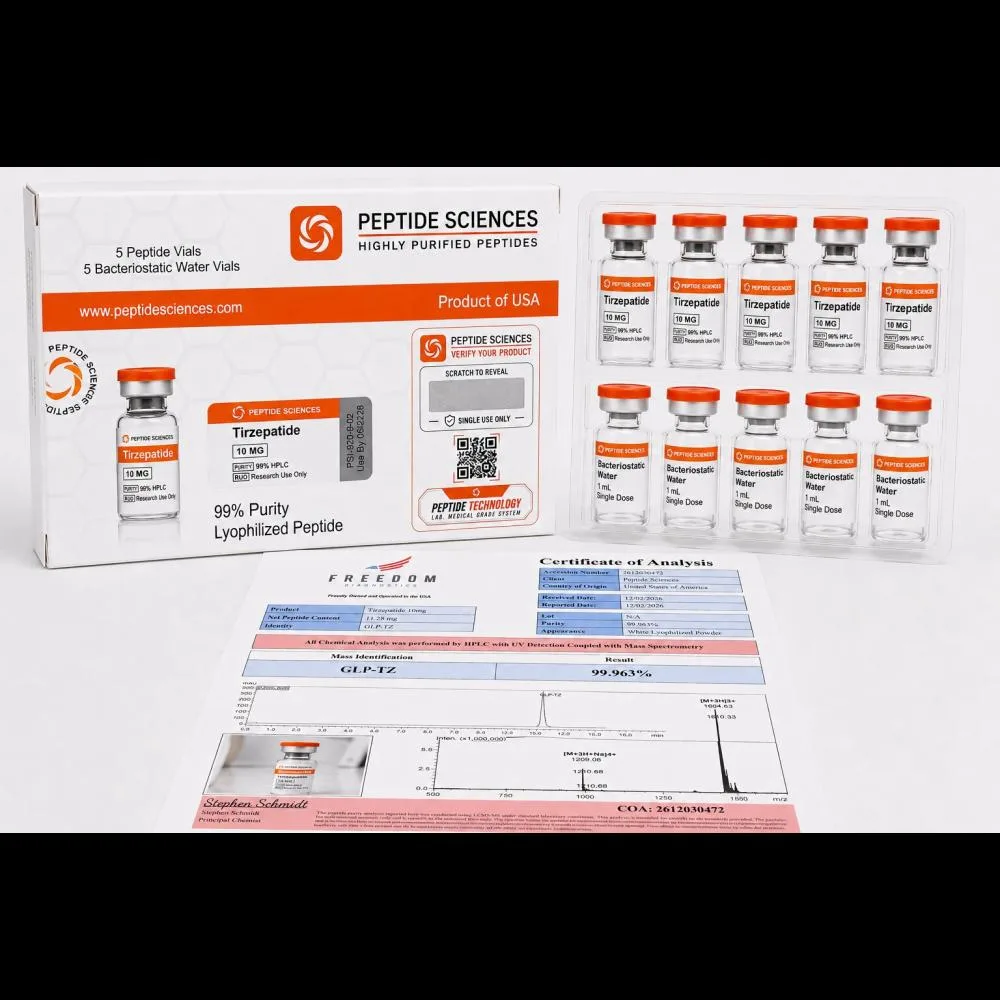 Peptide Sciences Tirzepatide 10 MG (5 Flakon + 5 Solüsyon)