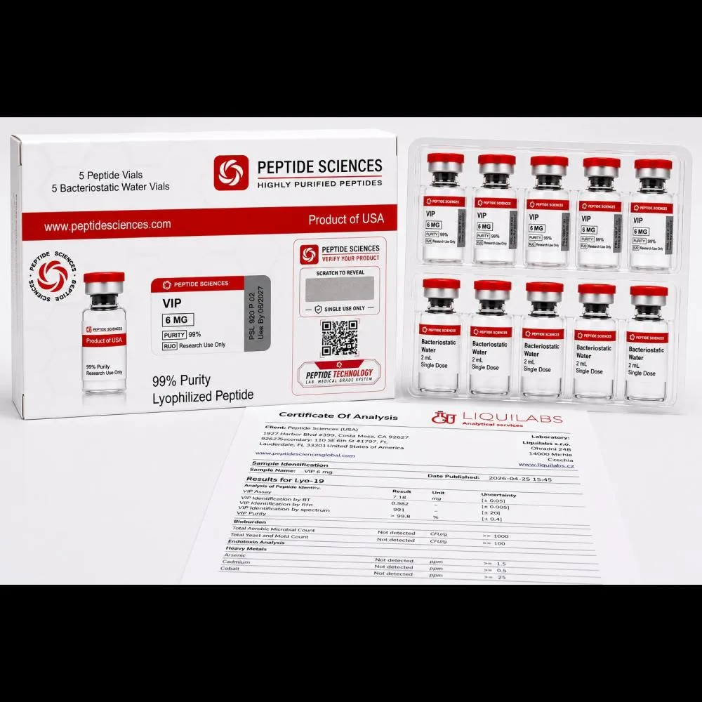Peptide Sciences VIP 6 MG (5 Flakon + 5 Solüsyon)